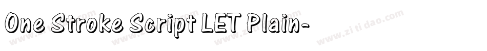 One Stroke Script LET Plain字体转换